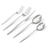 KINGSTONE Silverware Set, Flatware Set Cutlery Set Premium 18/10 Stainless Steel, Tableware Include Forks Knives Spoons for Home Kitchen Restaurant Wedding, Dishwasher Safe