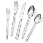 KINGSTONE Silverware Set, 20-Piece 18/10 Stainless Steel Brushed Handle Flatware Cutlery Set, for Kitchen, Home, Party, Wedding Gift, Rust Resistant and Dishwasher Safe