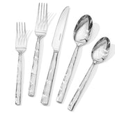 KINGSTONE Silverware Set, 20-Piece 18/10 Stainless Steel Brushed Handle Flatware Cutlery Set, for Kitchen, Home, Party, Wedding Gift, Rust Resistant and Dishwasher Safe