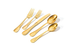 KINGSTONE Teardrop Silverware Set, 18/10 Stainless Steel Flatware Set, Modern Design Cutlery Set for Home/Hotel/Wedding,Mirror Polished and Dishwasher Safe