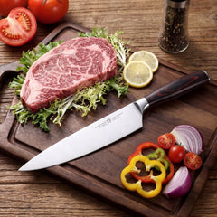 KINGSTONE 8-Inch Professional Chef Knife, High Carbon Stainless Steel Kitchen Knife with Ergonomic Pakkawood Handle and Gift Box