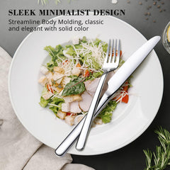 KINGSTONE Dinner Forks Set, 8-Inch 18/10 Stainless Steel Forks Cutlery, Mirror Polished Table Forks for Home, Kitchen & Restaurant, Dishwasher Safe (Dinner Forks Set)