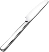KINGSTONE Stainless Steel Dinner Knives Set of 4, 8.9-Inch Shiny Mirror Dinner Knife with Clean Design, Heavy Duty Butter Knife, Sharp Table Knives for Home Kitchen, Restaurant Use