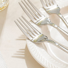 KINGSTONE 8-Inch Silverware Set, 4-24 Pieces Dinner Forks for Home Daily Use