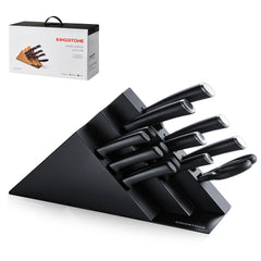KINGSTONE 14-Piece Kitchen Knife Set with Block, High-Carbon Stainless Steel Knives Set, Ergonomic Non-Slip Handle, Professional Knife Set for Kitchen for Home Cooking & Gifting