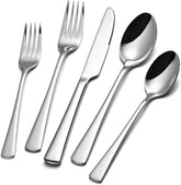 KINGSTONE Silverware Set, Forged 18/10 Stainless Steel Flatware Set, Cutlery Set Dishwasher Safe for Home, Restaurant, Wedding, Party