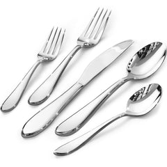 KINGSTONE Silverware Set,18/10 Premium Stainless Steel Flatware Set, for Home, Restaurant, Wedding and Party Use, Mirror-Polished Cutlery Set, Dishwasher Safe