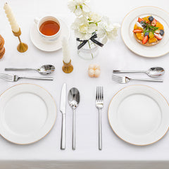 KINGSTONE Silverware Set, 20-Piece Forged Novelty Flatware Cutlery Utensil Set Premium Stainless Steel, Service for 4, for Kitchen, Home, Wedding, Party, Mirror Polished and Dishwasher Safe