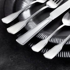 KINGSTONE Silverware Set, 18/10 Stainless Steel Flatware Set, Tableware Cutlery Set, Utensil Sets for Home Restaurant, Mirror Finish, Dishwasher Safe