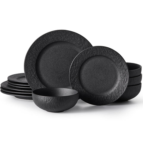 Matte 12 Piece Dnnerware Set, Service for 4 - WK11303-BL12