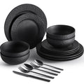 Obsidian 32 Piece Dinnerware Set (With Flatware)