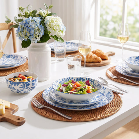 Country 16 Piece Dinnerware Set, Service for 4