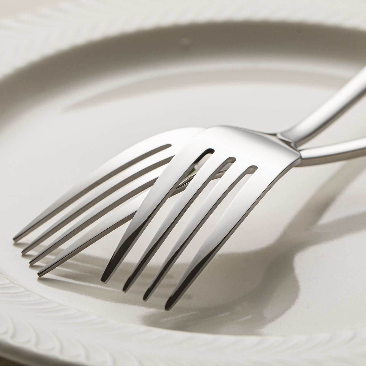 KINGSTONE 8-Inch Silverware Set, 4-24 Pieces Dinner Forks for Home Daily Use