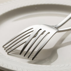 KINGSTONE 8-Inch Silverware Set, 4-24 Pieces Dinner Forks for Home Daily Use