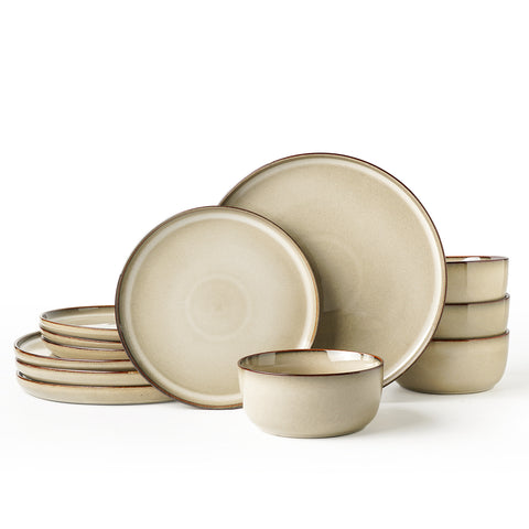 Color Clash 12 Piece Dinnerware Set, Service for 4 - WK11408-BE12
