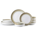 Hand-Painted 12 Piece Dinnerware Set, Service for 4 - WK11410-GR12