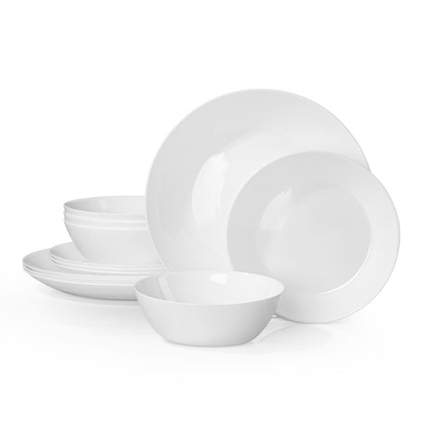 Vetro 12 Piece Dinnerware Set, Service for 4 - WK11701-WH12