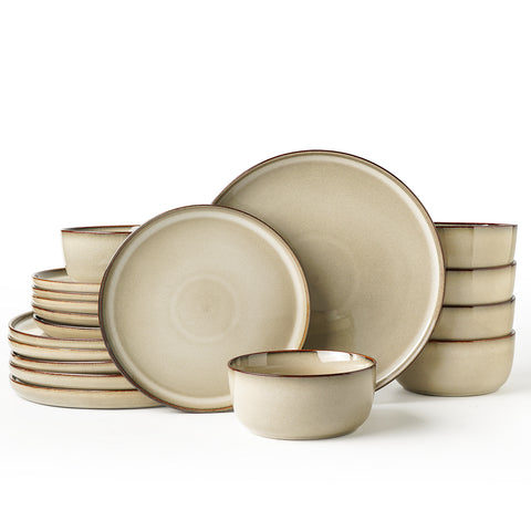 Color Clash 18 Piece Dinnerware Set, Service for 6 - WK11408-BE18