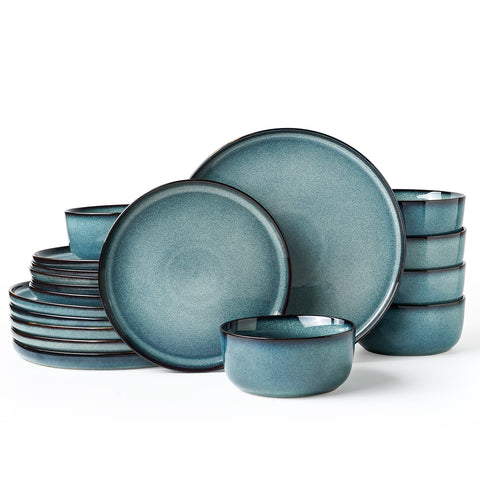 Color Clash 18 Piece Dinnerware Set, Service for 6 - WK11408-LB18
