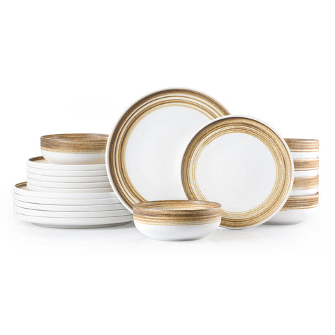 Hand-Painted 18 Piece Dinnerware Set, Service for 6