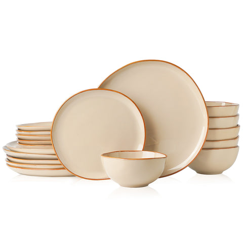 Haven 18 Piece Dinnerware Set, Service for 6 - WK11404-BR18