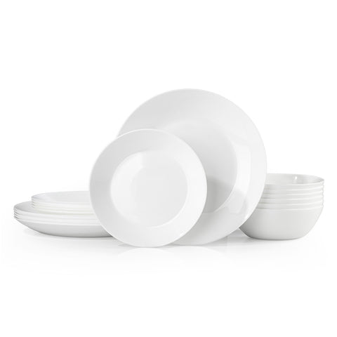 Vetro 18 Piece Dinnerware Set, Service for 6 - WK11701-WH18