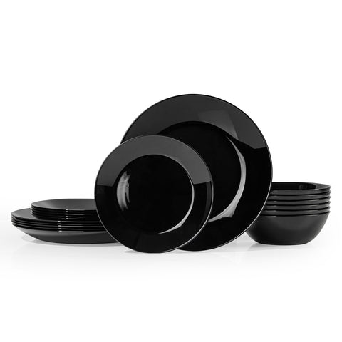 Vetro 18 Piece Dinnerware Set, Service for 6 - WK11701-BL18