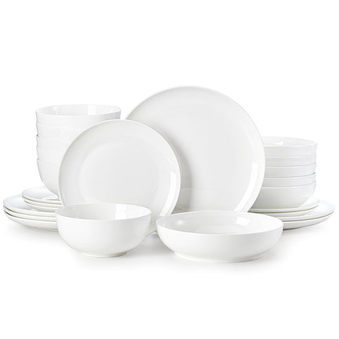 Quiet Luxury 24 Piece Dinnerware Set, Service for 6 - KS1110-24W-bowl