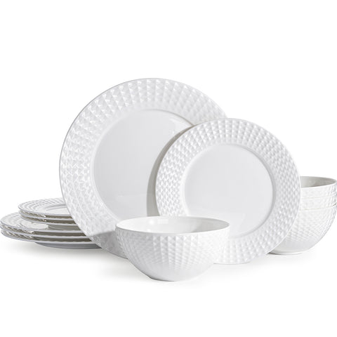 Facet 12 Piece Dinnerware Set, Service for 4 - WK11302-12p