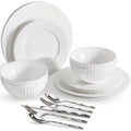 Facet 32 Piece Dinnerware Set, Service for 4 - WK11302-12p+20p
