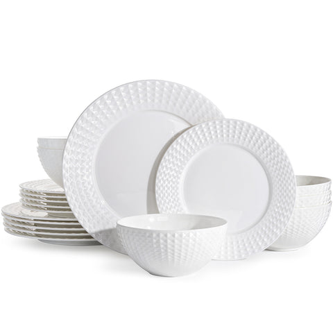 Facet 18 Piece Dinnerware Set, Service for 6 - WK11302-18p