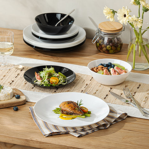 Vetro 12 Piece Dinnerware Set, Service for 4 - WK11701-WH12