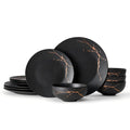 Obsidian 12 Piece Dinnerware Set, Service for 4 - WK11501-BL12