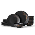 Obsidian 18 Piece Dinnerware Set, Service for 6 - WK11501-BL18