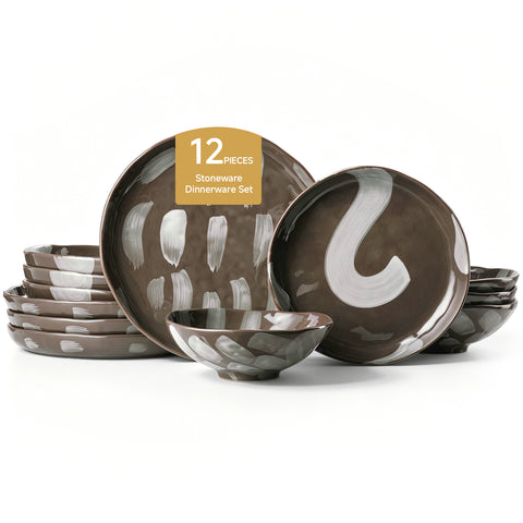 Handcrafted 12 Piece Dinnerware Set, Service for 4 - WK11602-12P