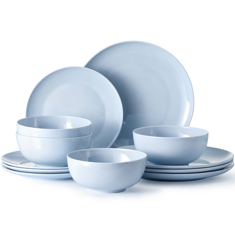 Celestia 12 Piece Dinnerware Set, Service for 4 - KS11103-12W-Blue