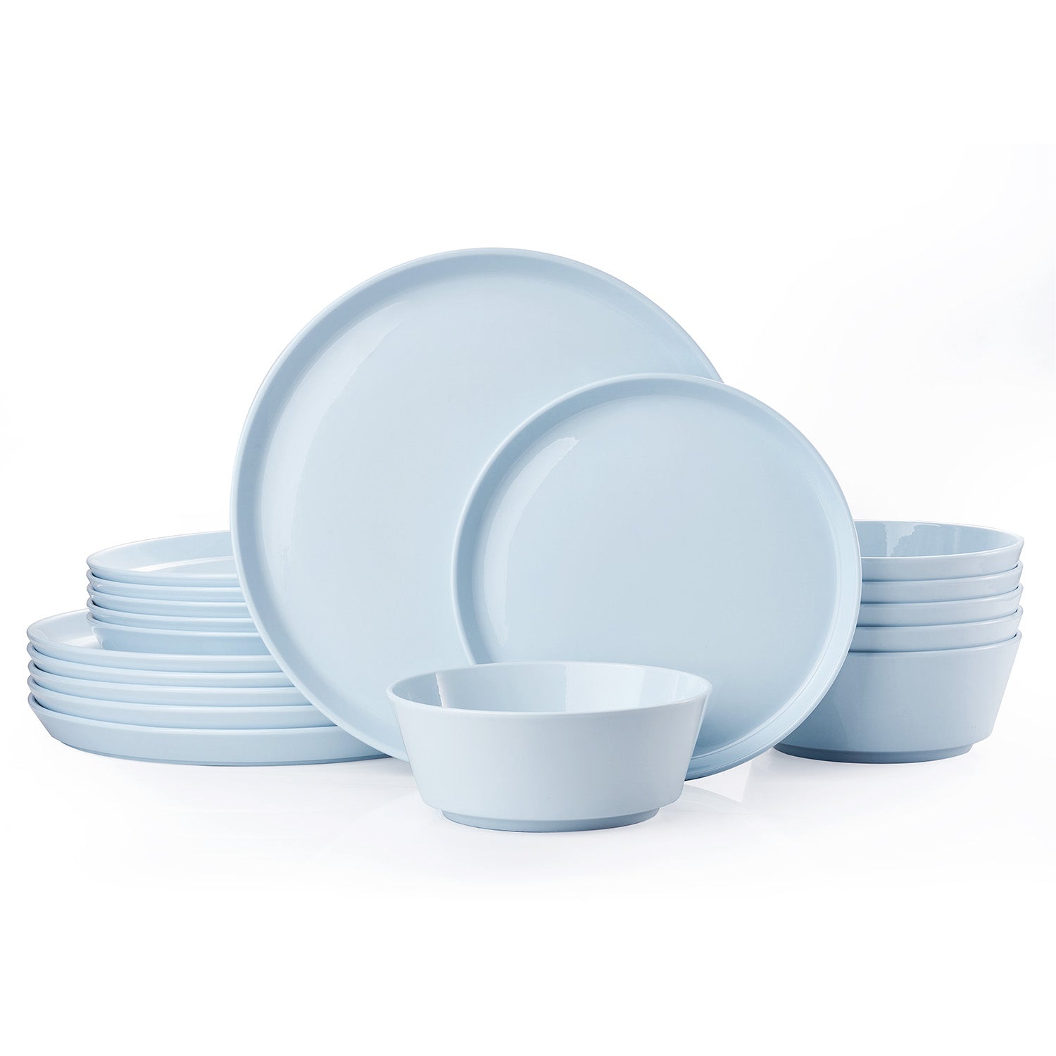 KINGSTONE Bone China Dinnerware Sets for 4, 12-Piece Lightweight Porcelain plates and bowls sets, Scratch Resistant Dish Set, Kitchen Dinner Set, for Home, Party, Gift, Microwave & Dishwasher Safe