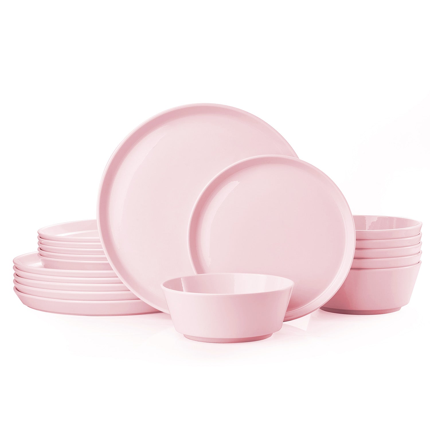 KINGSTONE Bone China Dinnerware Sets for 4, 12-Piece Lightweight Porcelain plates and bowls sets, Scratch Resistant Dish Set, Kitchen Dinner Set, for Home, Party, Gift, Microwave & Dishwasher Safe