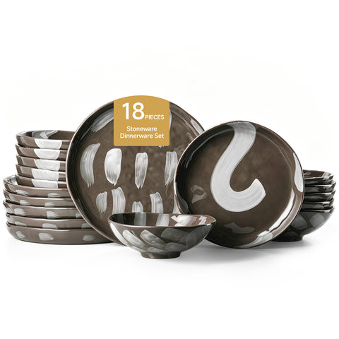 Handcrafted 18 Piece Dinnerware Set, Service for 6 - WK11602-18P