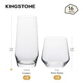 Sunkissed 16-piece Tumbler And Rocks Glass Set, Set of 8 - WF-1626-16P