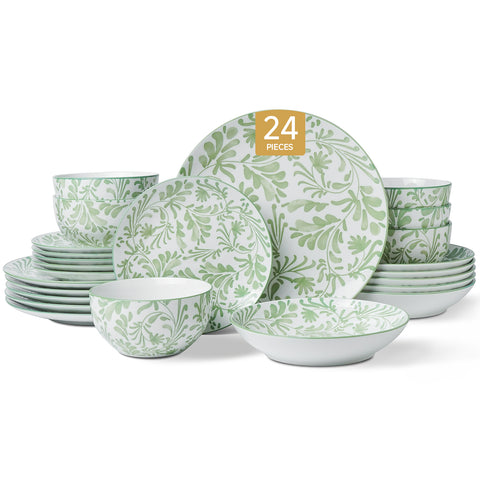 Country 24 Piece Dinnerware Set, Service for 6