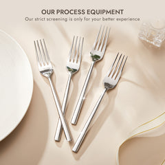 KINGSTONE Dinner Forks Set, Silverware Flatware Cutlery Dessert Forks (8.3-Inch), Forged Food-Grade Stainless Steel, Mirror Finish & Dishwasher Safe, Use for Kitchen, Home, Wedding, Party