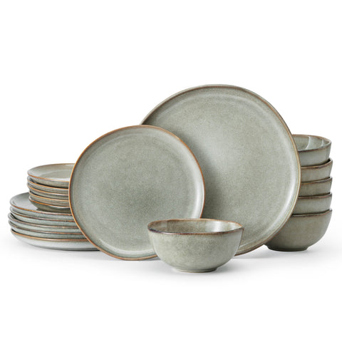Rustic 18 Piece Dinnerware Set, Service for 6