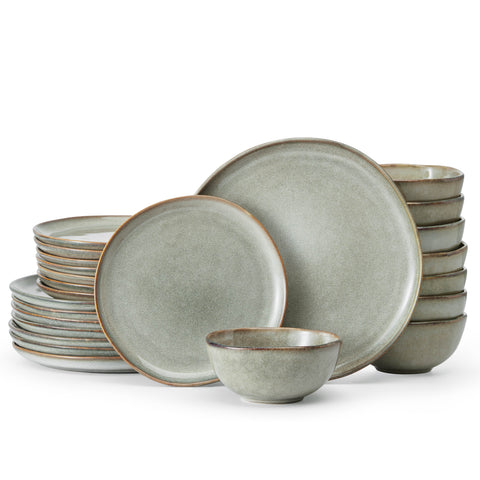 Rustic 24 Piece Dinnerware Set, Service for 8