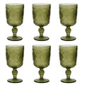 Antico Vintage Embossed Goblets, Set of 6 - WF-1777GR-6P