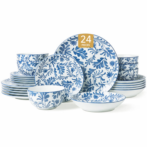 Country 24 Piece Dinnerware Set, Service for 6