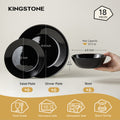 Vetro 18 Piece Dinnerware Set, Service for 6 - WK11701-BL18