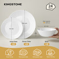Vetro 24 Piece Dinnerware Set, Service for 8 - WK11701-WH24