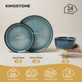 Aquaria 24 Piece Dinnerware Set, Service for 8 - WK11408-RE24