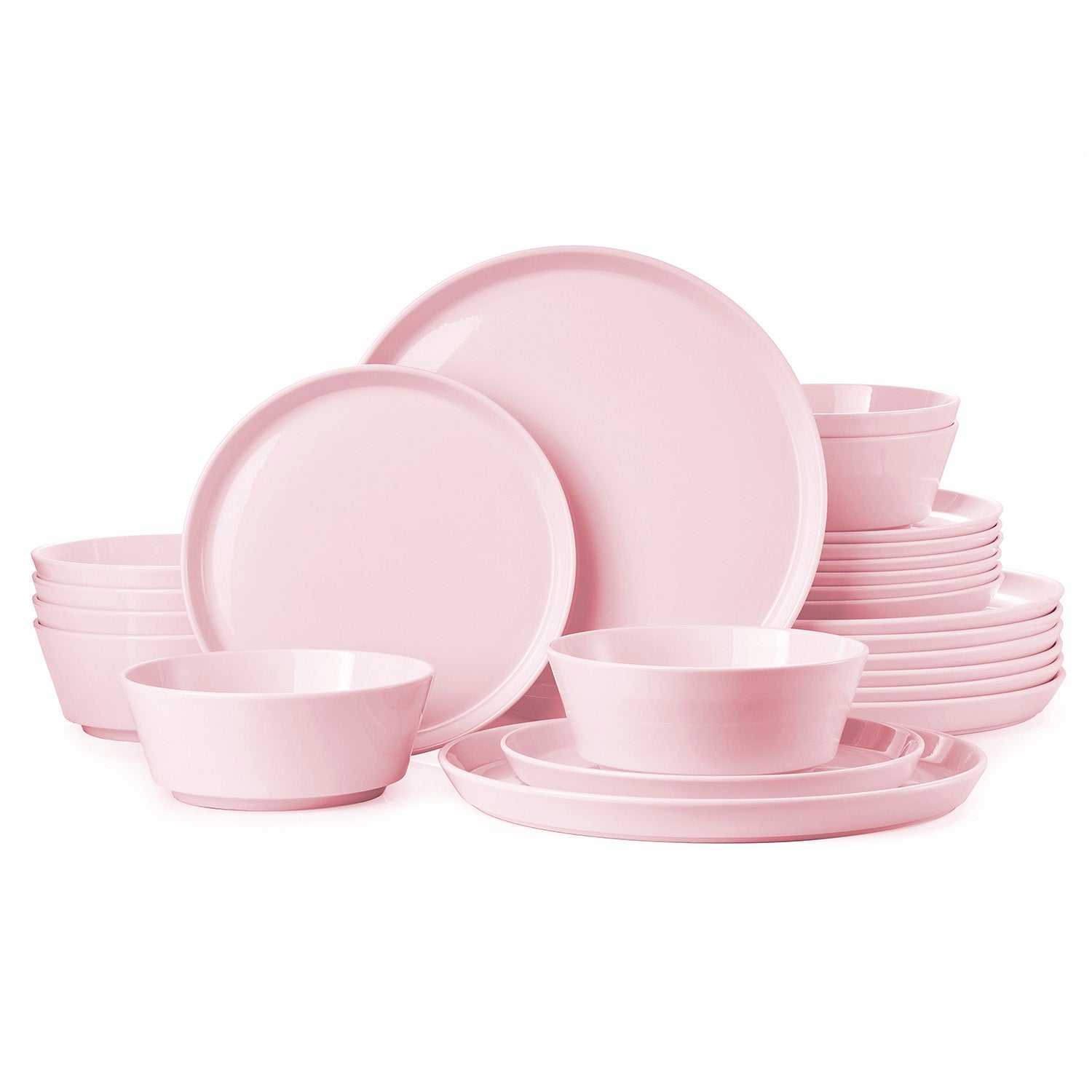 KINGSTONE Bone China Dinnerware Sets for 4, 12-Piece Lightweight Porcelain plates and bowls sets, Scratch Resistant Dish Set, Kitchen Dinner Set, for Home, Party, Gift, Microwave & Dishwasher Safe